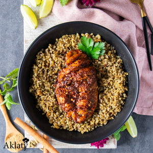 Kabseh Chicken Breast with freekeh