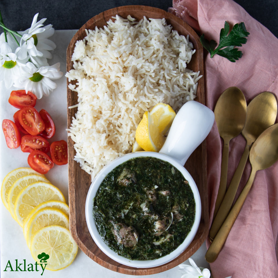 Mulukhiyah with Chicken and Rice