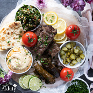Beef Kebab Platter(hummus, tabouleh, yalanji, pickles & bread)