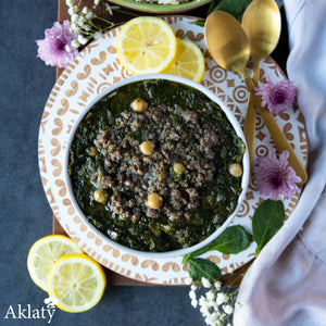 Family Meal- Spinach with minced meat & Rice